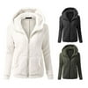 Women Hooded Slim Parka Warm Winter Thicken Fleece Coat Zip Up Jacket Overcoat