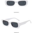 thumbnail image 3 of Retro Small Frame Sunglasses, Rectangular Trend - White and Black, 3 of 5