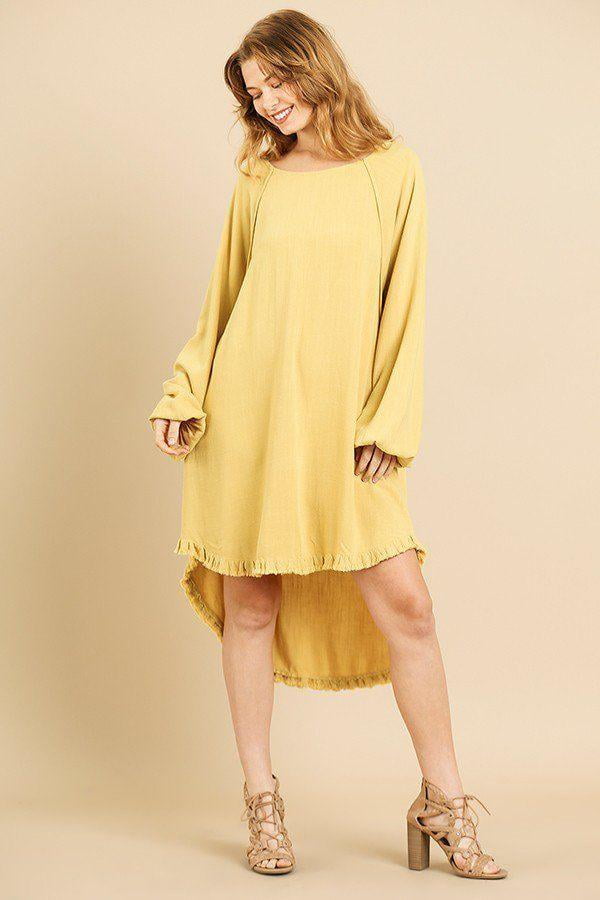 linen high low dress