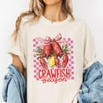 thumbnail image 2 of Crawfish Season T-Shirt – Cute Seafood Boil Graphic Tee with Red Crawfish, Pink Bow, and Lemon, Fun Southern Foodie Shirt for Women, 2 of 7