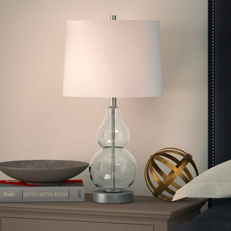 Katrina petite table lamp in clear glass