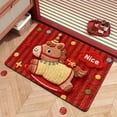 thumbnail image 2 of Yhmxh Alfombrillas de baño para baño Alfombra de baño Alfombra de baño de tierra de diatomeas con textura absorbente de agua del Año de los Caballos Decoración del baño, 2 of 5