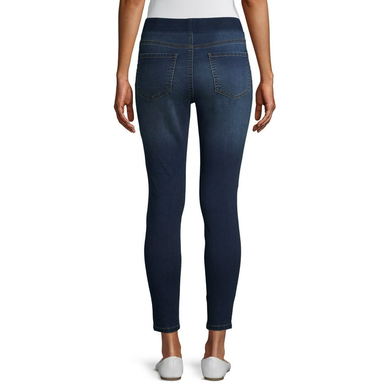 No Boundaries Juniors' Mid Rise Pull-On Jeggings with Rib Waistband 