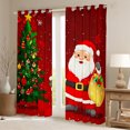 thumbnail image 2 of jejeloiu Santa Claus Black Out Curtains,Marry Christmas Tree Curtains Pack of 2 (42x63 Each),Happy New Year Gifts Bedroom Curtains For Kids,Super Cozy Room Decoration, 2 of 6