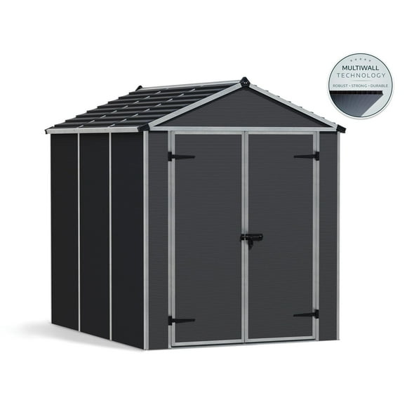 Remise de jardin Rubicon, 6 pi x 8 pi, gris foncé