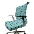 thumbnail image 6 of Ambesonne Dolphin Office Chair Cover Stretchable High Back, Marine Aquatic Fauna, Pale Blue Dark Blue, 6 of 6