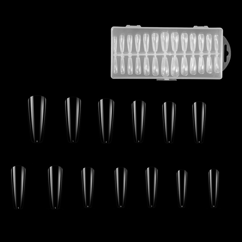 Walmeck 240PCS Fake Nails Tips Clear Acrylic Nail Tips Full Cover False