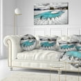 thumbnail image 3 of Designart Frosted Crystal Clear Lake - Landscape Printed Throw Pillow - 12x20, 3 of 5