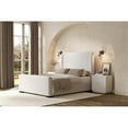 thumbnail image 2 of Pemberly Row Contemporary Upholstered Queen Platform Bed in Beige, 2 of 9