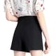 thumbnail image 3 of Sonducket Señora primavera verano alta cintura A-line pantalones cortos sueltos cómodo traje elástico conveniente bolsillos negro blanco Prendas para la parte inferior del cuerpo Negro S, 3 of 6