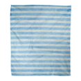 thumbnail image 1 of HATIART Couverture en Flanelle Imprimée Chaude et Confortable Motif Vert Shabby Rayures Colorées Bleues et Blanches Moderne Douce pour Lit Canapé et Sofa 58x80 Pouces, 1 of 1