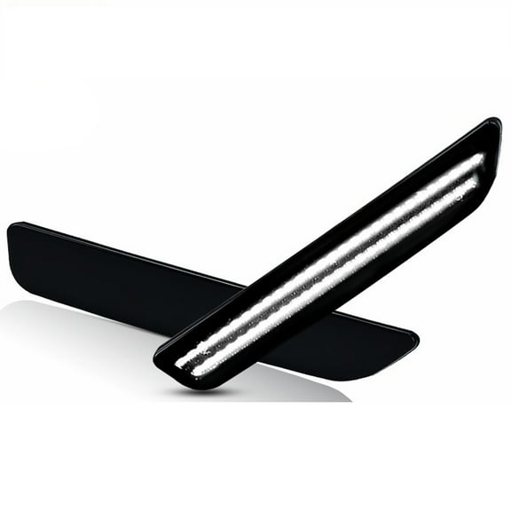 2PCS Smoked Lens White LED Front Side Marker Light For 2010-2014 Ford Mustang