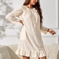 thumbnail image 4 of RH Nightgown Women's Long Sleeve Sleepwear Full Length Nightshirt Cotton Sleep Gowns RHW4058-G-S, 4 of 5