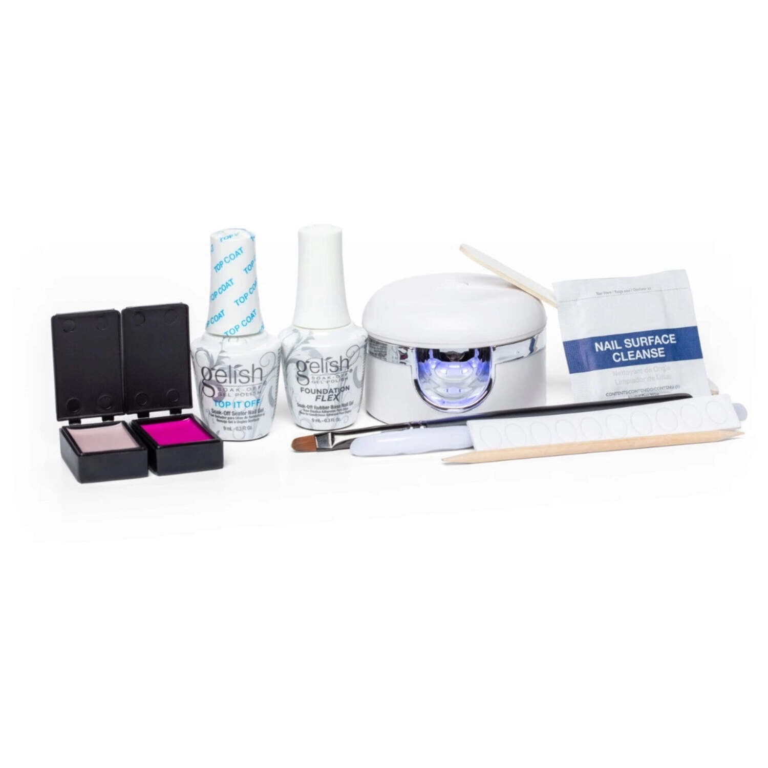 Gelish Cream Gel Bold Starter Kit Soak-Off Gel Nail Polish with Brush, High Shine, LED Cure