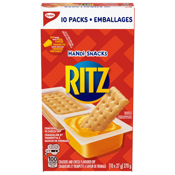 RITZ, Handi-Snacks, Crackers ‘N Cheesy Dip, 10 packs., 270 g