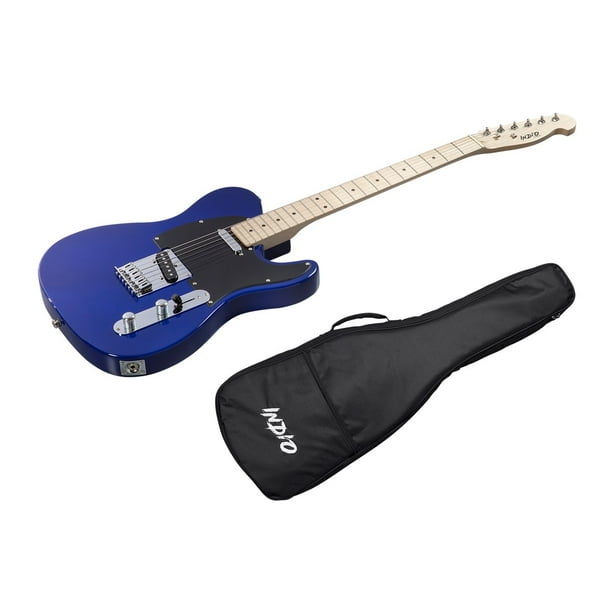 Monoprice Indio Retro Classic Electric Guitar - Blue, With Gig Bag
