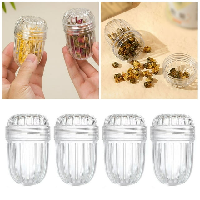 teapwant Fruit Infuser Tea Infuser For Wide Mouth Bottles Leak Proof And Travel Tea Mug With Filter For Hot Or Cold Beverages (4pcs)