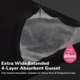 thumbnail image 3 of CARER High Waisted Period Underwear for Women 4-Layer 2oz Absorbent 100% Cotton Leakproof Postpartum Panties 3 Pack, 3 of 7