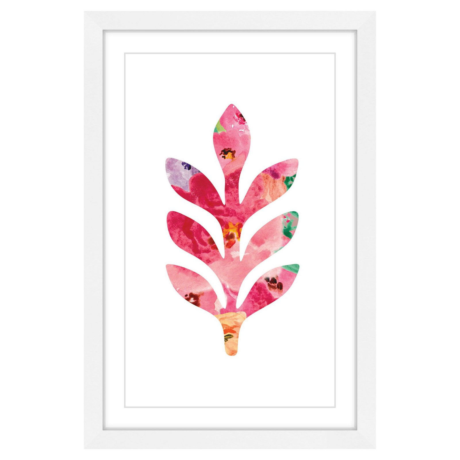 Marmont Hill "Floral Leaf" by Diana Alcala Framed Painting Print