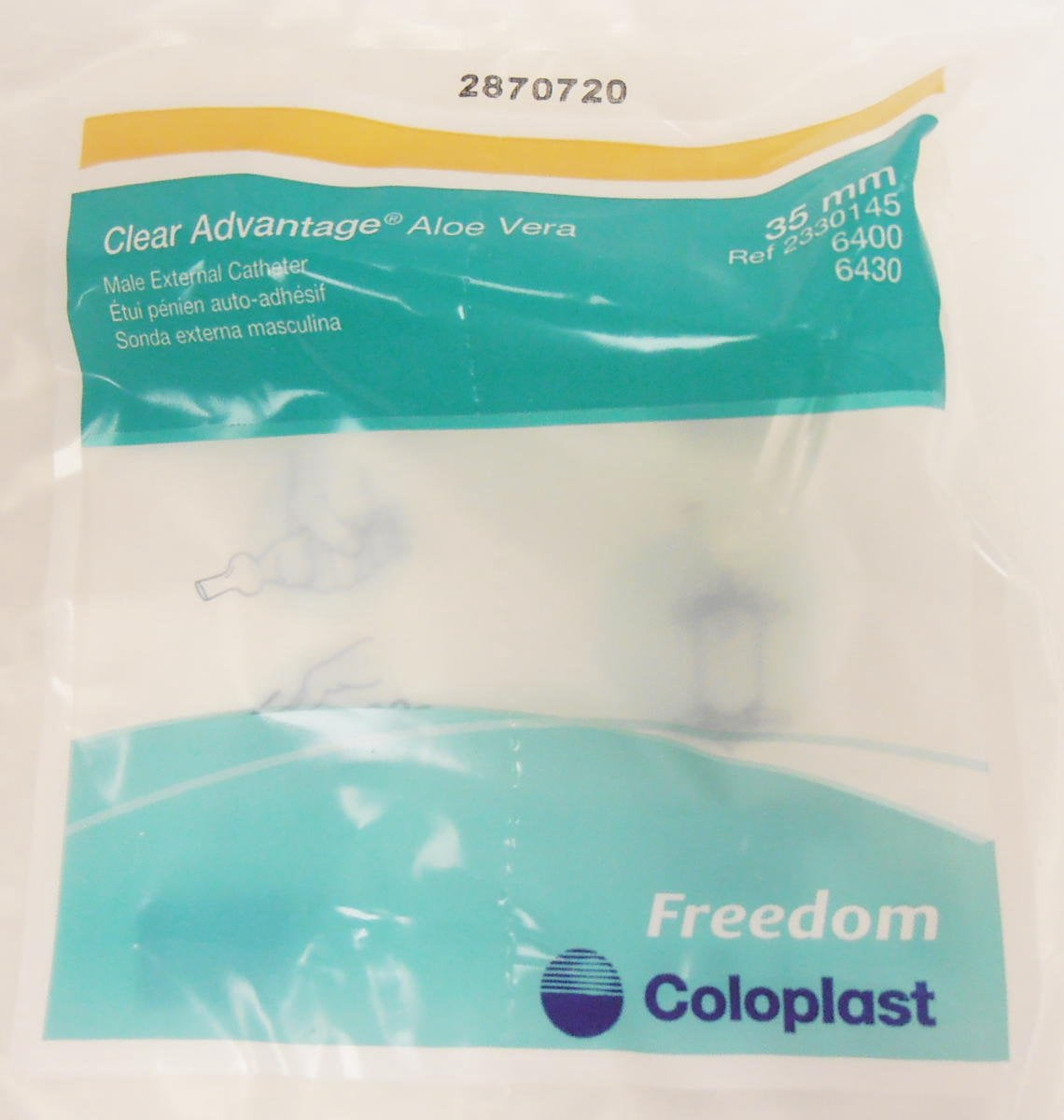 3 Pack Condom Catheter Adhesive 35mm Large Freedom Clear Advantage Aloe Vera #6400