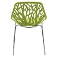 thumbnail image 6 of LeisureMod Modern Asbury Dining Side Chair With Chromed Legs in Green Set of 2, 6 of 10