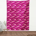 thumbnail image 3 of Fruit Fabric by the Yard Upholstery, Garcinia Mangosteen Perennial Plant in the Doodle Art Style, Decorative Fabric for DIY and Home Accents, 3 Yards, Pink Purple by Ambesonne, 3 of 4