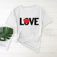 thumbnail image 2 of Yuanlook Valentines Day Short Sleeve Shirts for Women Love Heart Print T-Shirt Happy Valentine Day Tee Tops S-3XL, 2 of 5