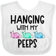 thumbnail image 3 of Inktastic Easter Hanging with My Peeps Pastel Bunnies Boys or Girls Baby Bib, 3 of 4
