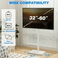 thumbnail image 4 of TAVR Furniture Universal Floor TV Stand with Swivel Mount for 32-60 inch Screens, Height Adjustable TV Stands for Bedroom, White, 4 of 11