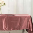 thumbnail image 2 of Efavormart Rectangle Satin Tablecloth, 60"x102" Smooth Oblong Washable Table Cloth, Decorative Silky Fabric Table Cover for Wedding, Party, Banquet- Cinnamon Rose/Gold, 2 of 10