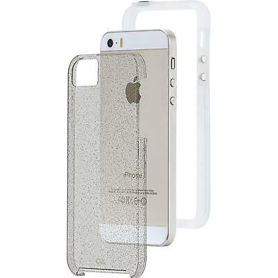 Case-Mate Naked Tough Sheer Glam Case for iPhone SE 5s 5 - Clear/Silver Glitter