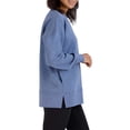 thumbnail image 2 of Kirkland Signature Women's Cozy Fleece Sweatshirt (Blue, Small), 2 of 3