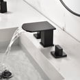 thumbnail image 3 of Widespread Bathroom Sink Faucet, Two Handles Waterfall Basin Faucet, 3 of 5