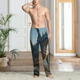 thumbnail image 2 of Balery Wild Blue Cool Dragon Pantalones de pijama para hombre, pijama ultraligero, pantalón de descanso-Medium, 2 of 6
