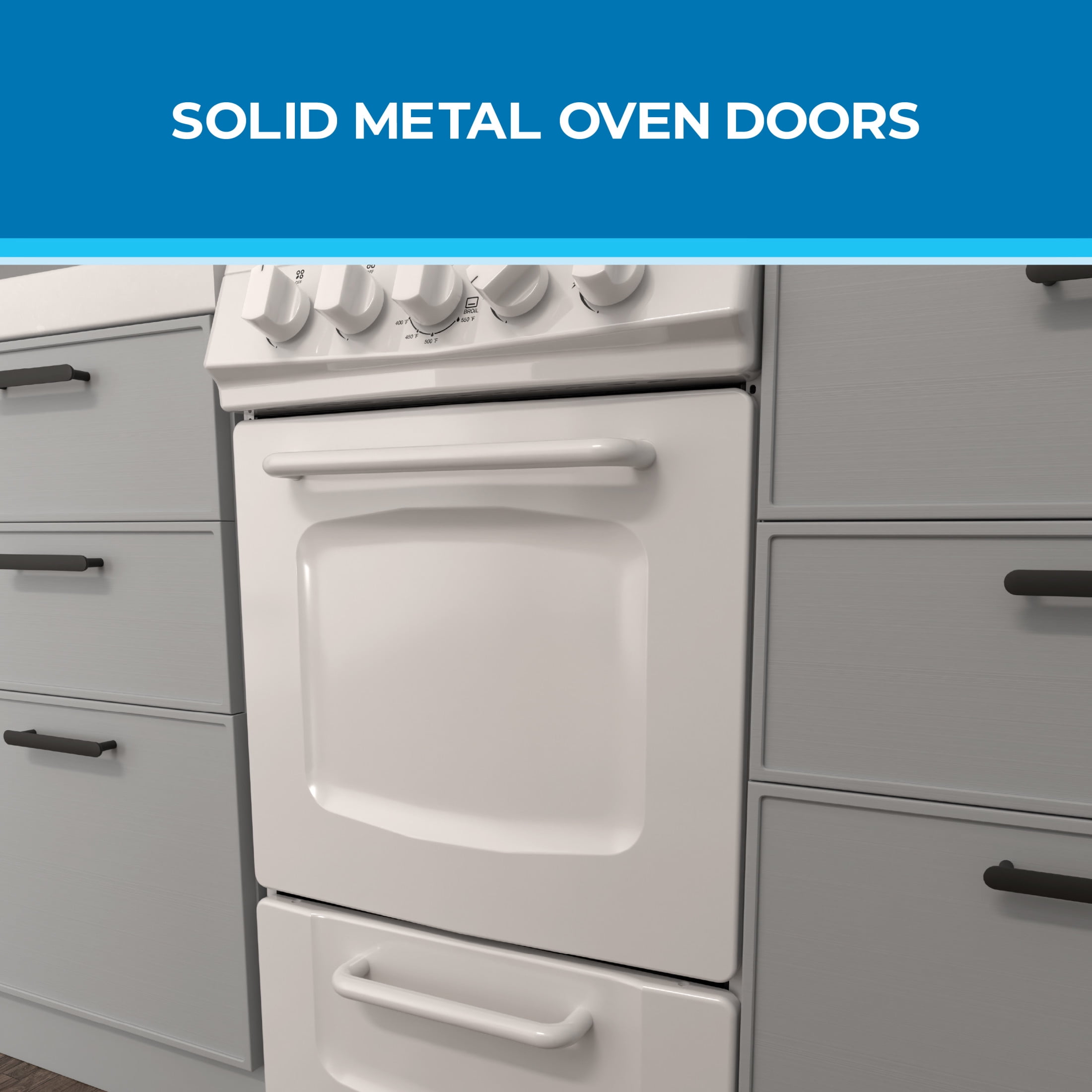 Avanti 20" Gas Range Oven with Solid Metal Door, in White (GRO20P0W)