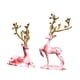thumbnail image 4 of 2x Estatuas de ciervos Estatuas de reno Decoración de de Figura de animales minimalistas Sentón Pareja de alces para, 4 of 9