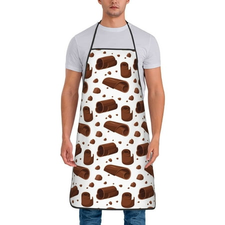 

Apron for Men Women Chocolate Pattern No.9042 Waterproof Chef Kitchen Baking Apron with Long Ties Aprons for Cooking Baking and Gardening Kitchen Collection