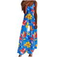 thumbnail image 2 of Staron Robes d'Été pour Femmes en Liquidation à Moins de 10 $ Floral Tendance Ample Robe d'Été Sans Manches Col en V Boho Bretelles Spaghetti Été Décontracté Plage Fête Robes, 2 of 5