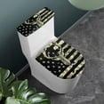 thumbnail image 3 of HELLHERO American Flag and Deer Toilet Lid Dust Cover Set for Fits All Toilet Shapes Polyester Fabric Adjustable Stretchy Fabric Reusable Soft Dustproof Comfortable and Practical, 3 of 8