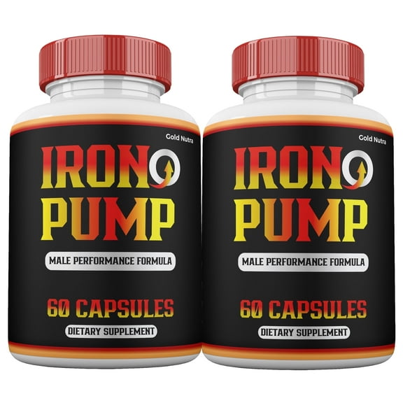 (2 Pack) Iron Pump Capsules for Men, Iron Pump ed Capsules, Maximum Strength for Male Health, 2 Month Supply for Men