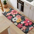 thumbnail image 5 of Multicolored Pioneer Flower Kitchen Rug Mat,Kitchen Runner Rugs Non Skid Washable,Decorative Kitchen Floor Mats for Kitchen,Sink,Laundry,17"x47.2", 5 of 7