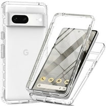 Allytech Gradient Clear Case for Google Pixel 7 - Built-in Screen Protector - Hard PC Flexible TPU Hybrid Shockproof Anti-Scratch Full Body Protection No Yellowing Ultra Slim Case - Clear