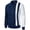 Navy, variant on Sweatshirt for Mens Outdoor Zipper Fashion Sportswear With Patchwork Design And Long Sleeves Tops