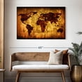 thumbnail image 3 of Elephant Stock Vintage World Map Wall Art - Horizontal Canvas Wall Art - Living Room Wall Decor - Map Canvas - Brown And Black Decor - 48" x 32", 3 of 8