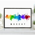 thumbnail image 1 of Pera Print Muscat Skyline Oman Poster, Muscat Cityscape Painting, Muscat Oman Poster, Cityscape and Landmark Print, Home Wall Art, Office Wall Decor - 36x48 Inches, 1 of 1