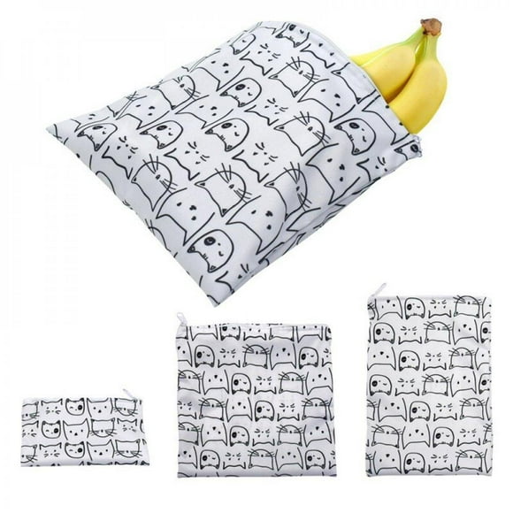 AMERTEER Shop Clearance! Reusable Sandwich Bag Snack Bags - Value Pack of 3  Dual Layer Lunch Baggies - Dishwasher Safe - Eco Friendly Cloth Wraps - Easy Open Zipper For Kids