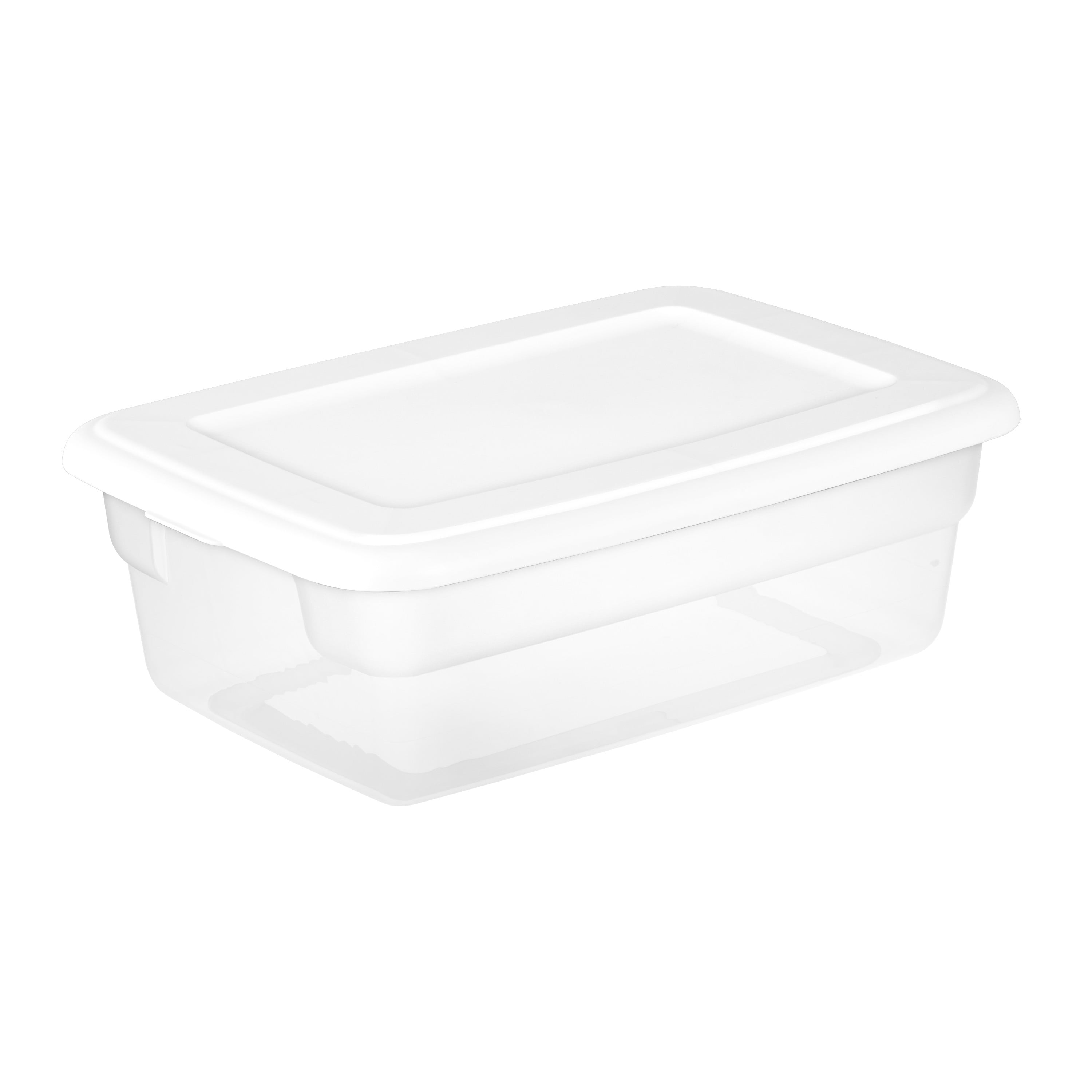 Sterilite Set of (2) 12 Qt. Storage Boxes Plastic, White