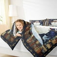 thumbnail image 4 of Homewish Kawaii Cartoon Snowman Full Size Comforter Sets, Retro Western Buffalo Bedding Comforter Set, Merry Christmas Reversible Bedding Sets, Lightweight Room Decor, 3pcs, 4 of 8