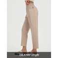 thumbnail image 5 of baleaf Women's Petite Casual Pants with 3 Pockets 25" Ankle Golf Travel Pant Pull On Stretchy 7/8 Work Slacks Beige S, 5 of 7