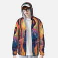 thumbnail image 2 of Cauagu Neon Rabbit In Archway for Sun Protection Hoodie for Men and Women, Long Sleeve Rash Guard Fishing Running Quick Dry Lightweigh-XX-Large, 2 of 7